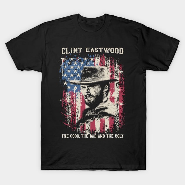 Vintage Distressed Clint Eastwood T-Shirt by Yopi